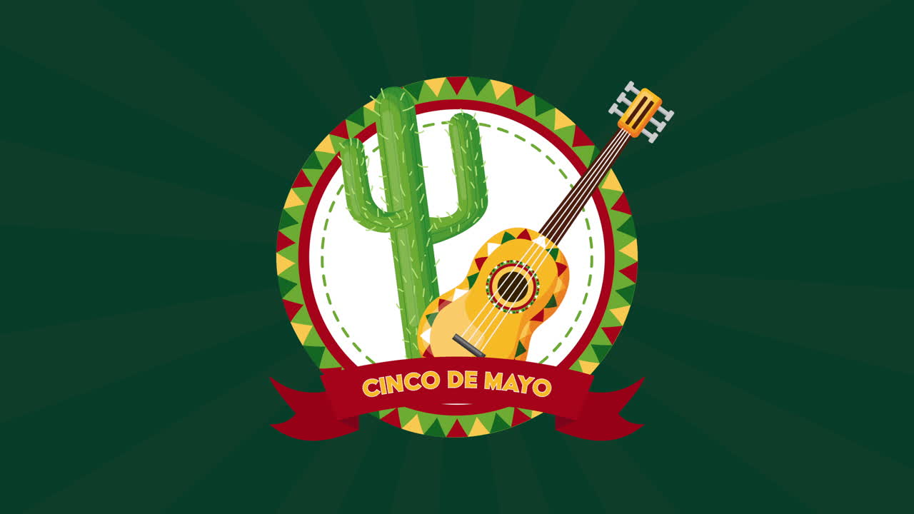 칸소 데 마요 (cinco de mayo) - 기타와 투 (cactus) 를 연주하는 멕시코의 축제.