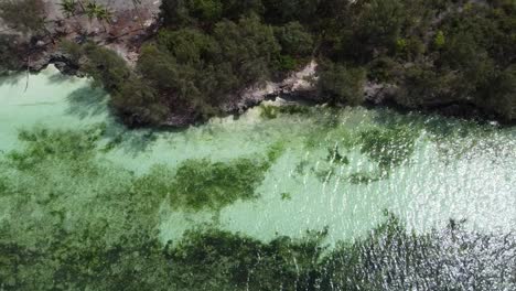kizimkazi zanzíbar por dron isla costera mar