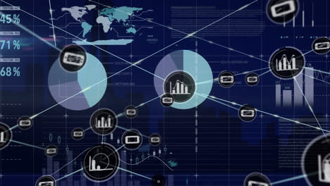 Animation-of-network-of-connections-over-data-processing