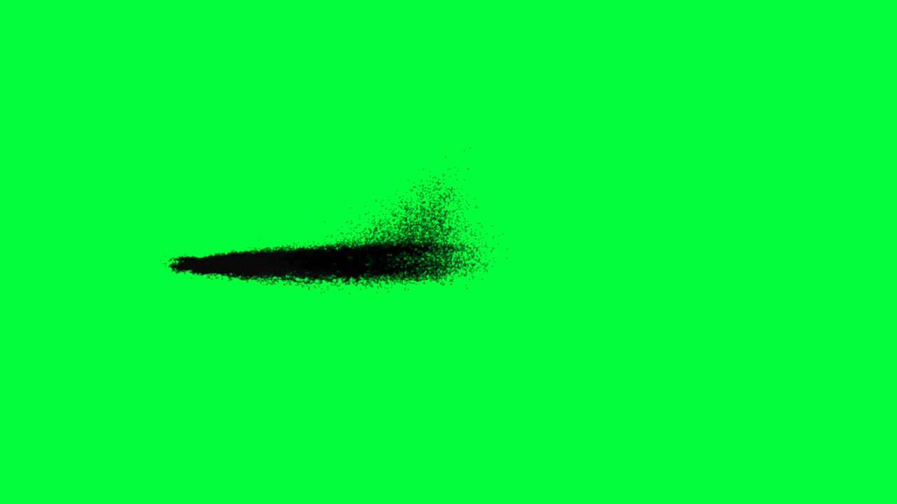 Particelle nere su sfondo verde