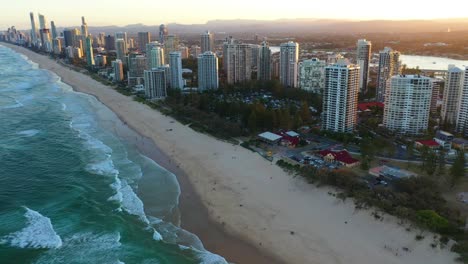 sunset gold coast, playas de surf, apartamentos de lujo. australia, cacerola lenta