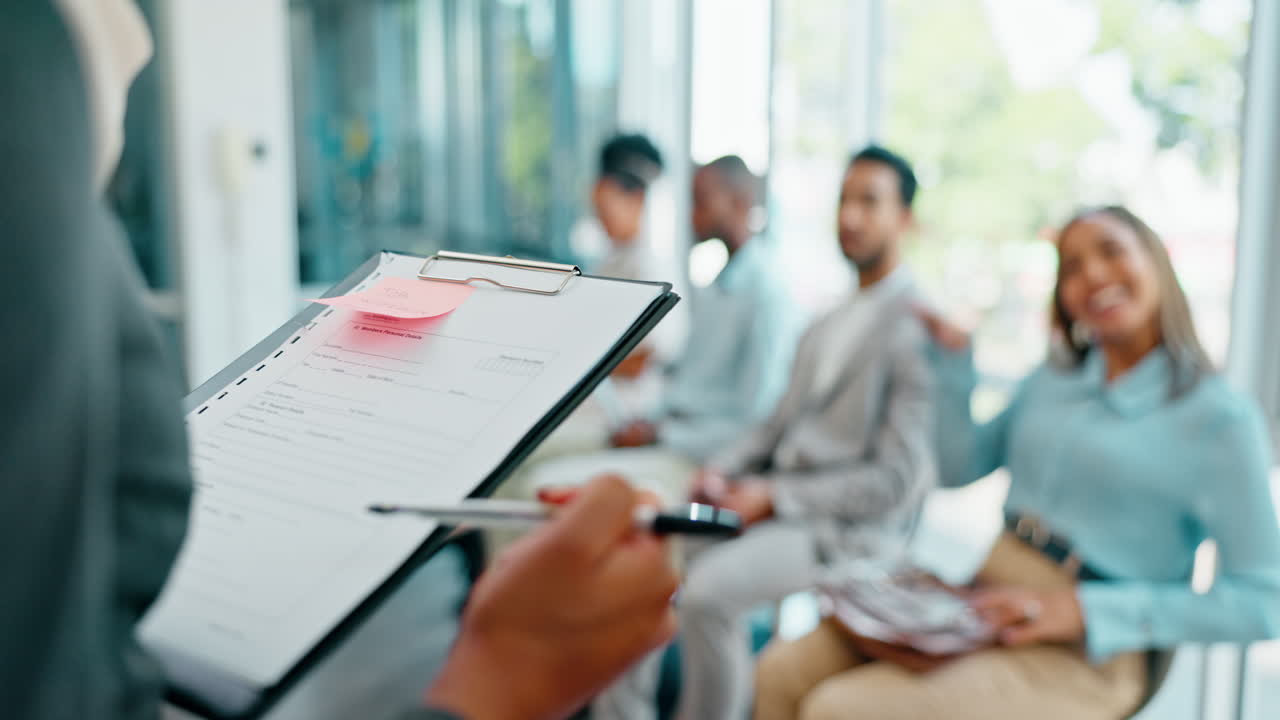 sala de espera, entrevista de trabajo