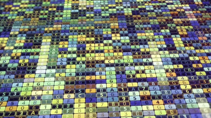 Abstract Digital Matrix Background