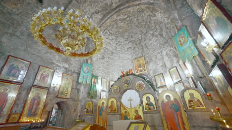 orthodox church interior with icons