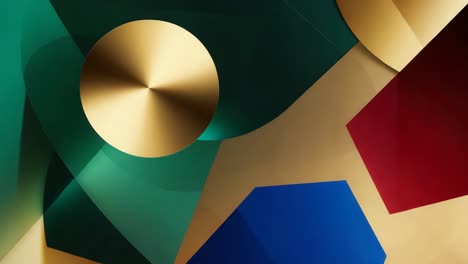 formas geométricas abstractas con colores en negrita