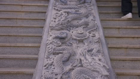 dragon carving at haedong yonggungsa temple, busan south korea