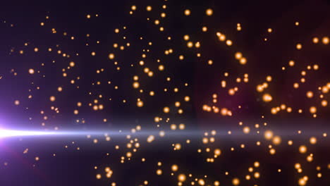 animación de puntos de luz sobre un fondo negro