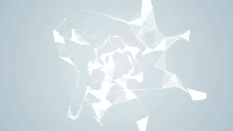 plexo red abstracta ciclo de fondo de ciencia de tecnología blanca