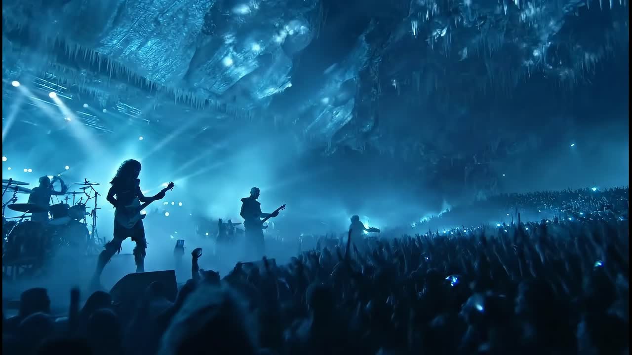 Esibizione di una band dal vivo a un concerto