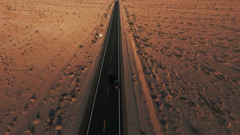 modern cars driving in the desert on a street from california to arizona