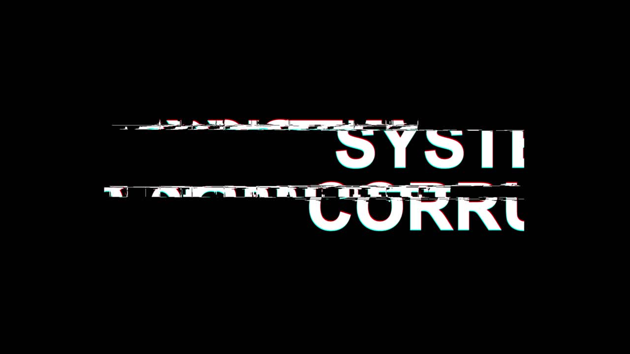 mensaje de error corrupto del sistema