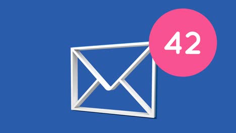 Digital envelope and numbers 4k