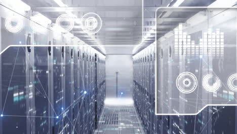animation of data processing and digital information flowing