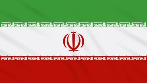 la bandera de irán agitando el fondo de la tela, el bucle