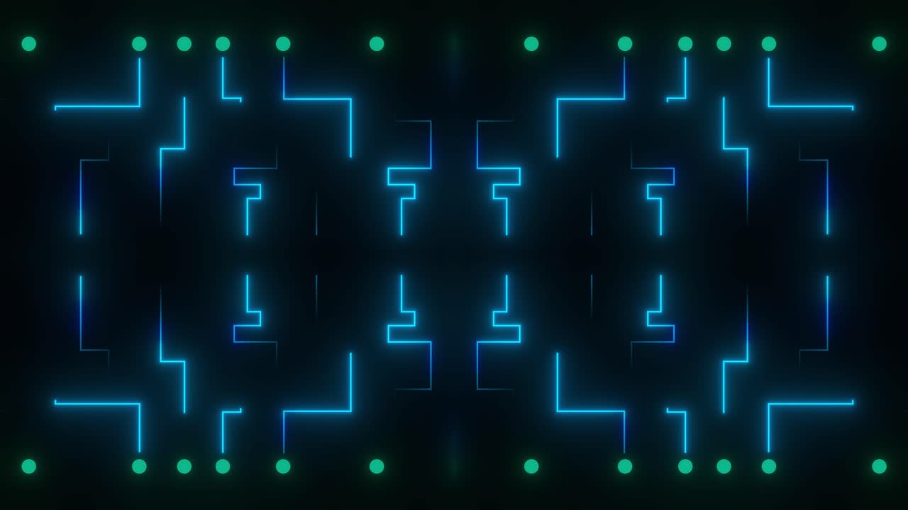 Neon Circuit Pattern Background