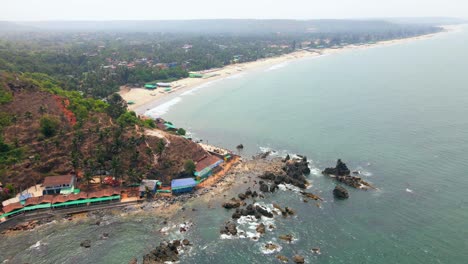 arambol goa beach drone shot arambol mountain dulce lago rd khalchawada mercado