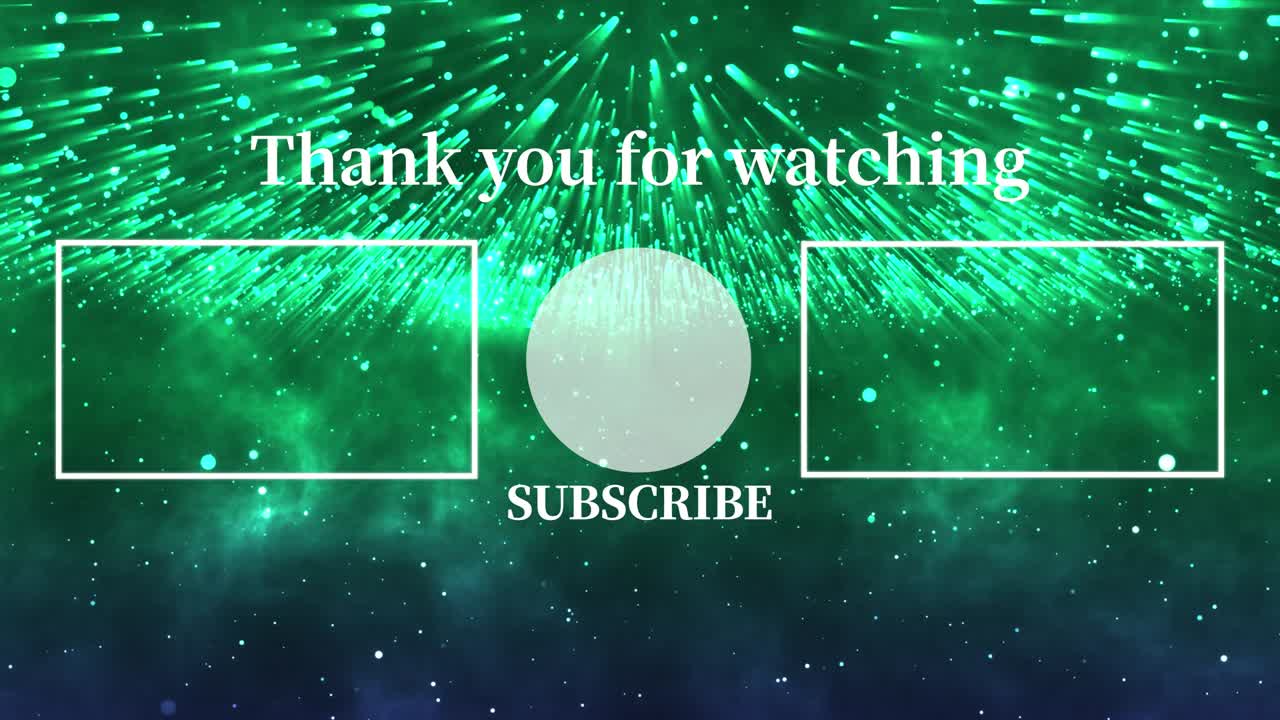 Schermata finale con luce fantastica per motion graphics