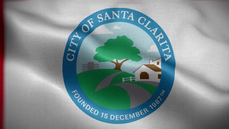 santa clarita california usa flag loop background 4k