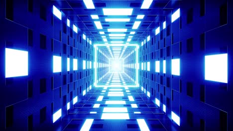 patrón de comprobación de luz azul brillante de la bucle de túnel vj