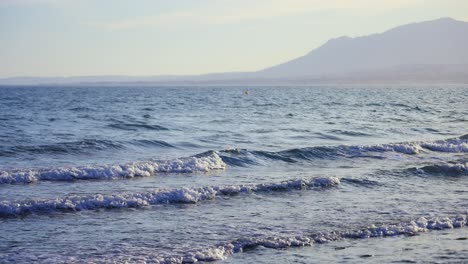 mediterranean sea ocean waves at the shore