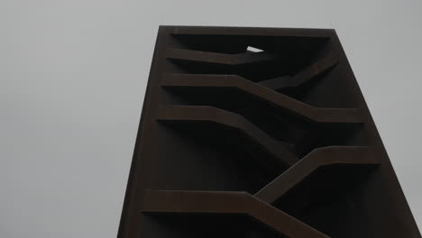 abstract, geometric steel stairway construct