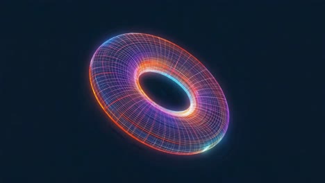 abstract glowing torus