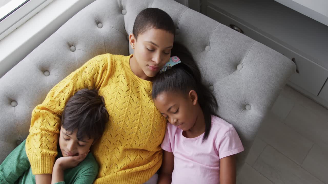 Family enjoying free time at home