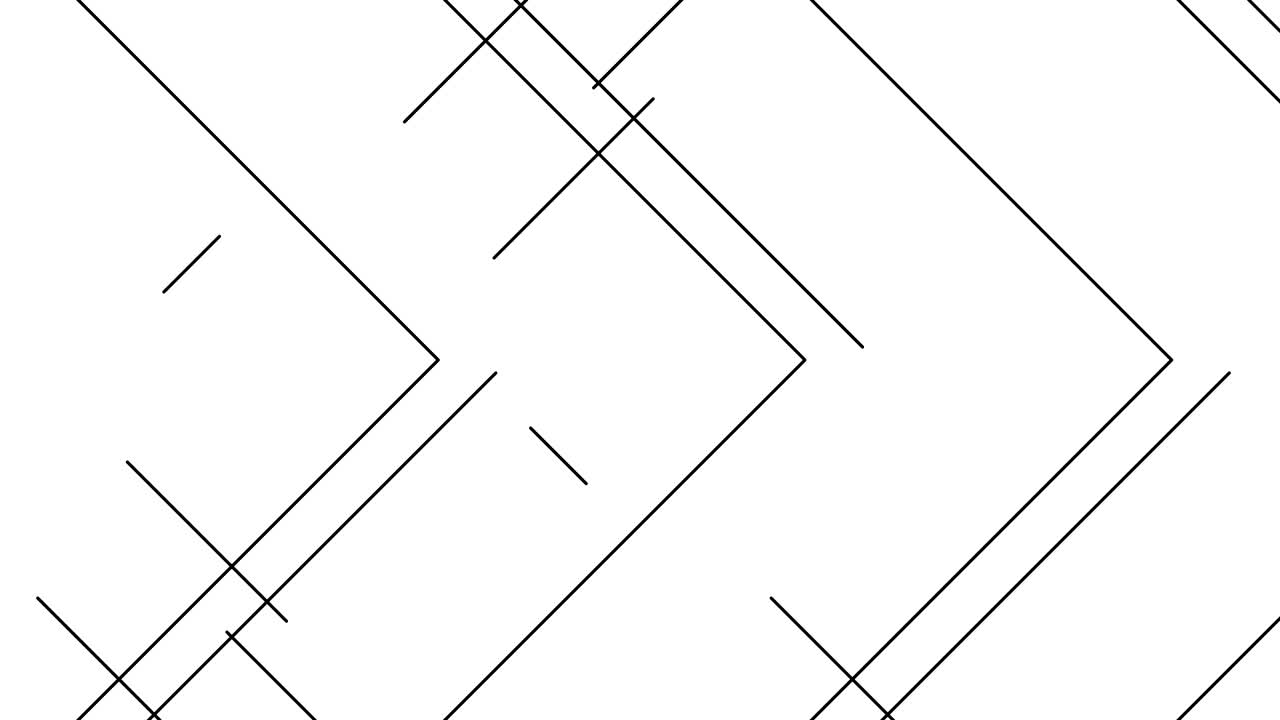 línea abstracta patrón de ángulo recto movimiento color negro, sobre fondo blanco animación de bucle sin costuras 4k, con espacio de copia
