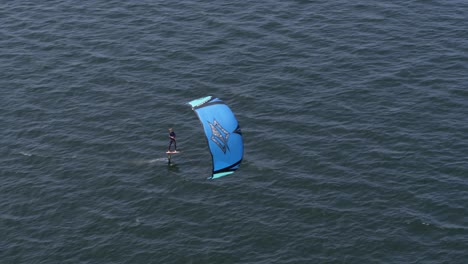 kiteboarding on a lake