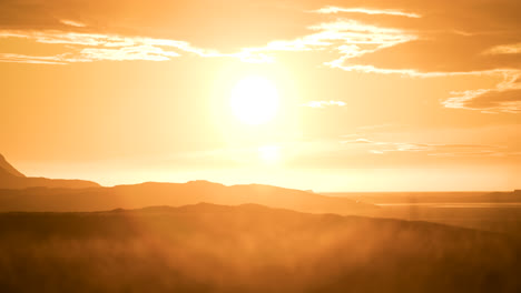 Zeitraffer-Der-Sonne-Am-Abend-Auf-Den-Lofoten-Norwegen