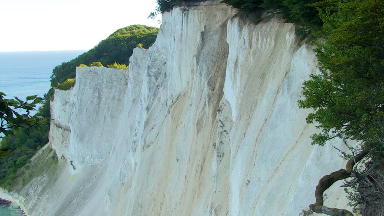reserva natural mons klint en dinamarca al atardecer en el verano al atardecer