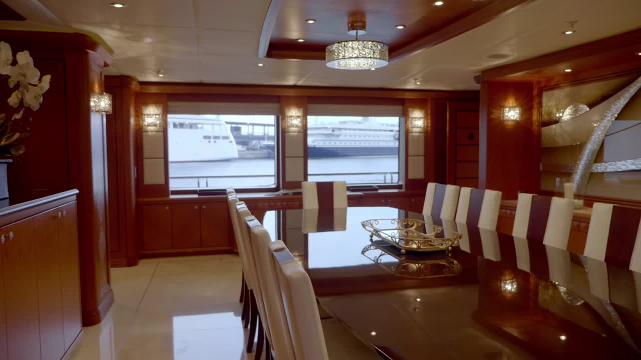 Luxury Yacht Dining Room Interior