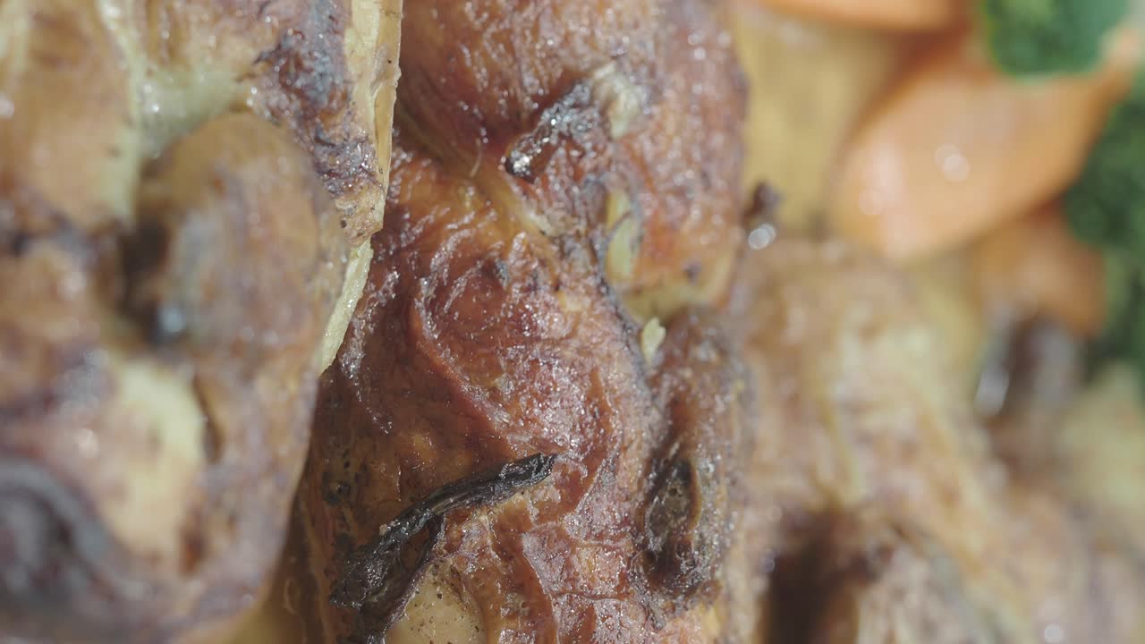 pollo asado con verduras