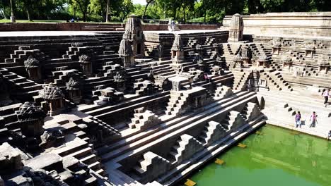 beautiful-stone-carving-on-the-steps-well-or-Sun-Kund