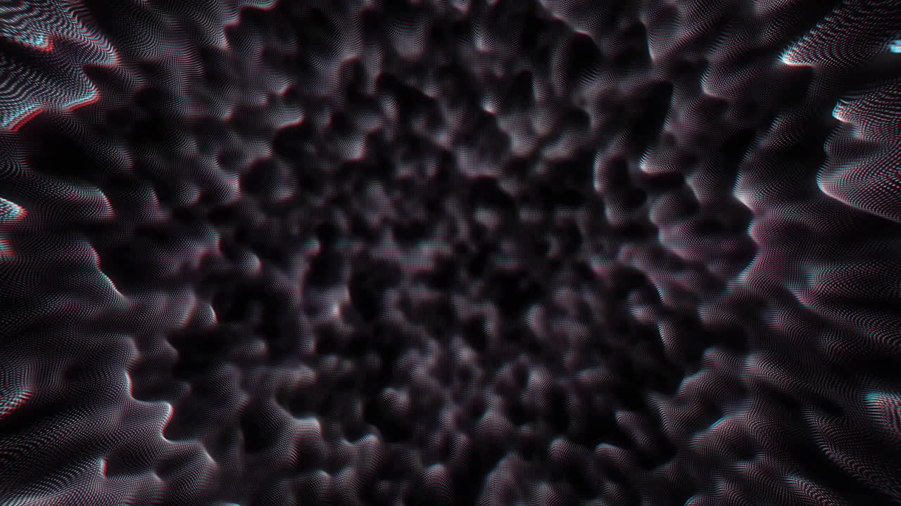 animación de formas que se mueven sobre un fondo negro