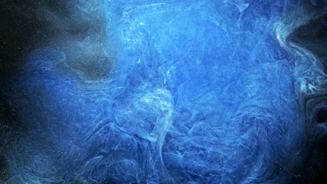 el flujo de tinta, el polvo de hadas, el brillo azul, la pintura de smog.