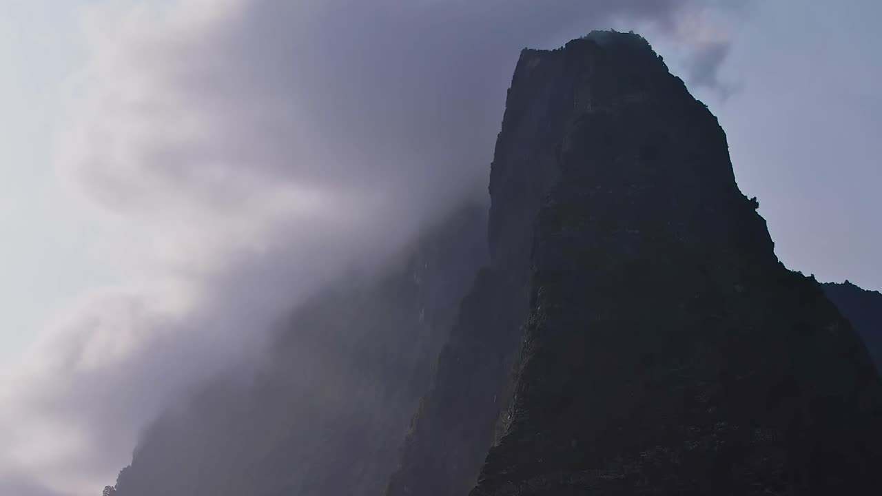 Stunning aerial view of majestic mountains in Madeira, Portugal
