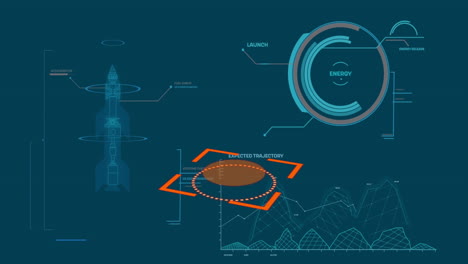 animation of digital data processing and statistics