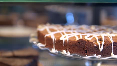 brownie display in bakery