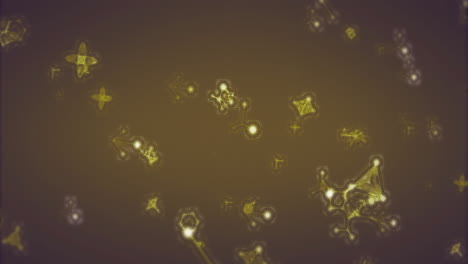 animation of molecules moving on black background