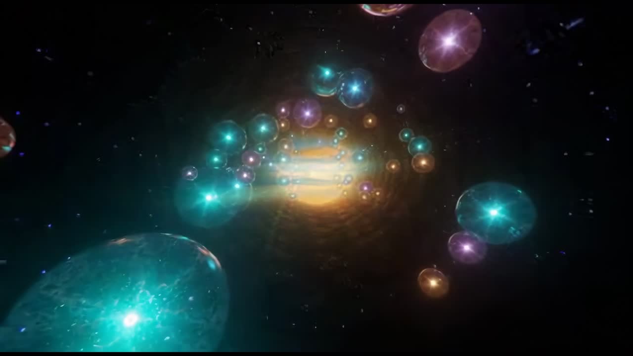 Kleurrijke kosmische multiversumweergave