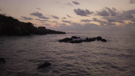 Punta-Zicatela-Puerto-Escondido,-Oaxaca-Antenne-Strand-Sonnenuntergang-05