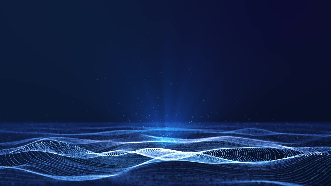 Dynamic circle grid particle wave flowing