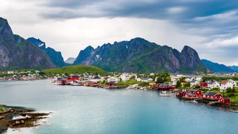 Zeitraffer-Inseln-Des-Lofoten-Archipels