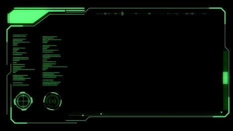 panel de visualización de la interfaz de los elementos futuristas