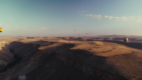 hot air balloons over cappadocian landscapes