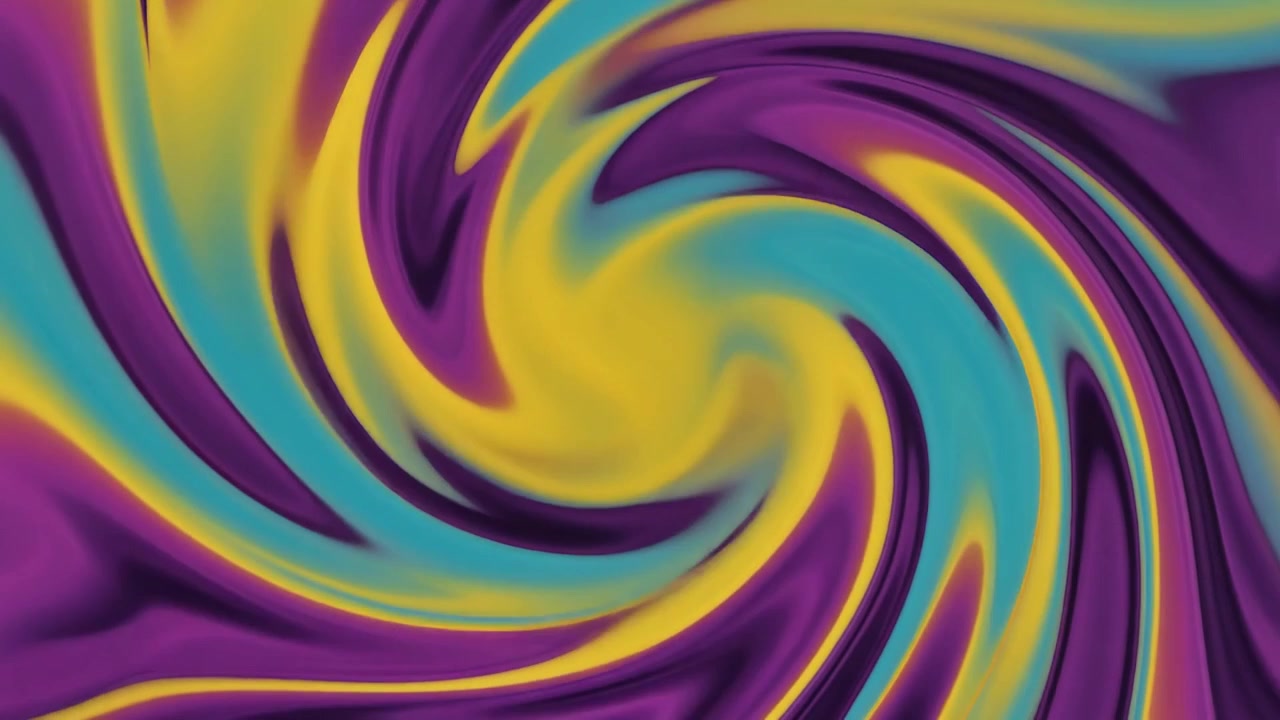 Animazione Astratta a Vortice Liquido con Colori Viola e Giallo