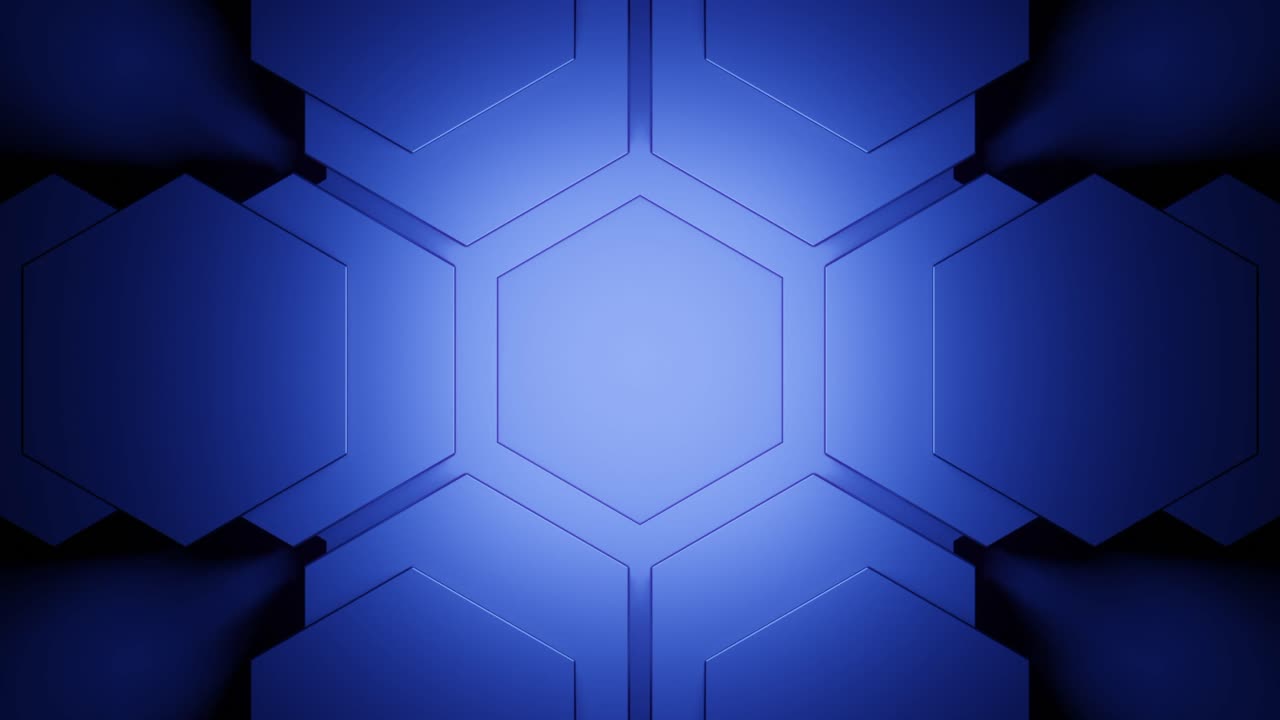 Modello esagonale blu astratto