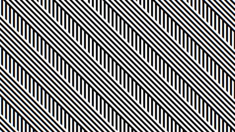 Black and White Diagonal Stripes Optical Illusion Moving Line Pattern - 4K Seamless VJ Loop Motion Background Animation