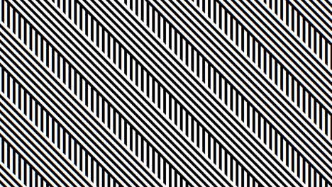 black and white diagonal stripes optical illusion moving line pattern - 4k seamless vj loop motion background animation